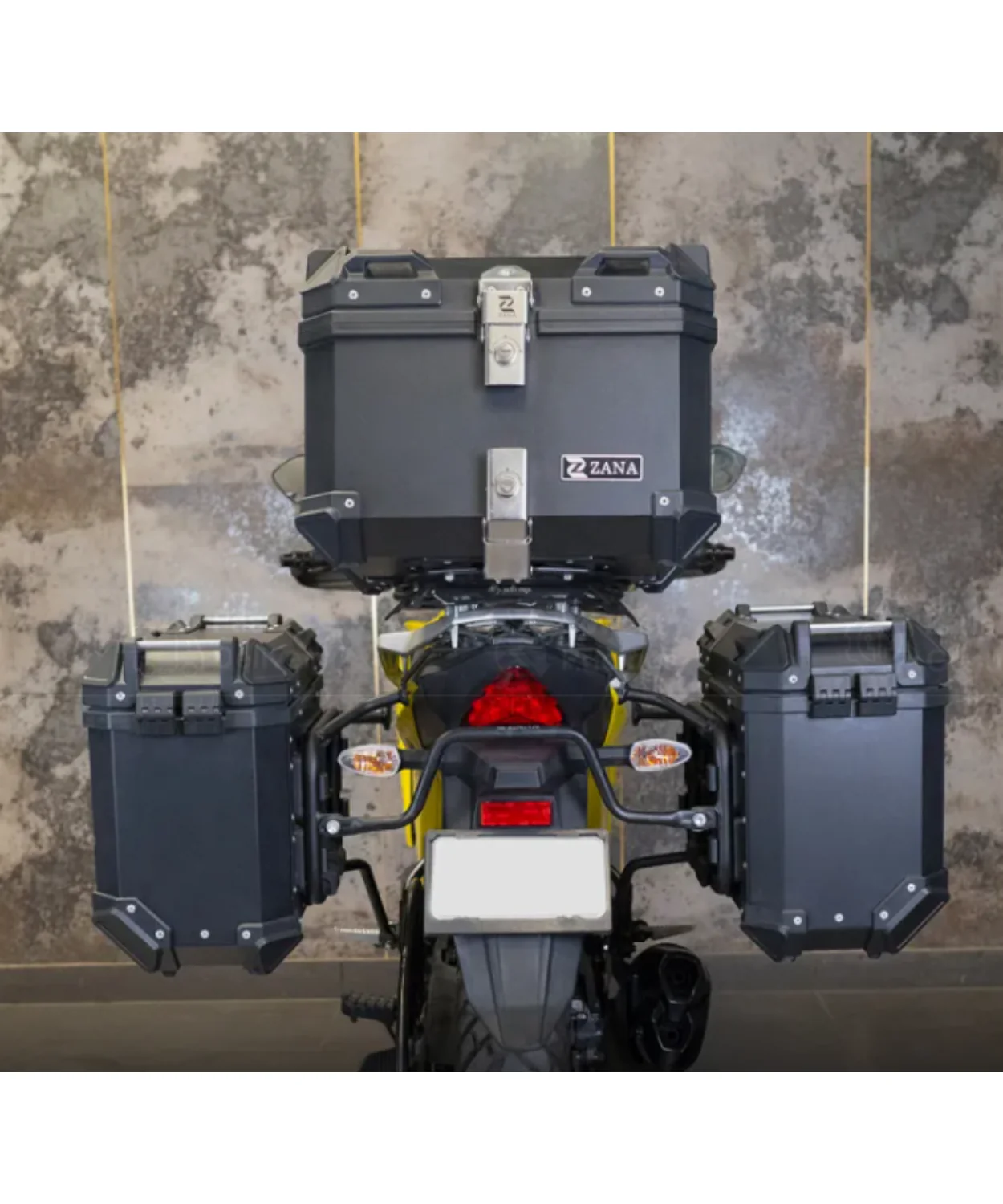 Zana Aluminium Pannier 36L with Saddle Stay Frame for Royal Enfield Himalayan 450 - Black - ZI-8439-LB - Image 6
