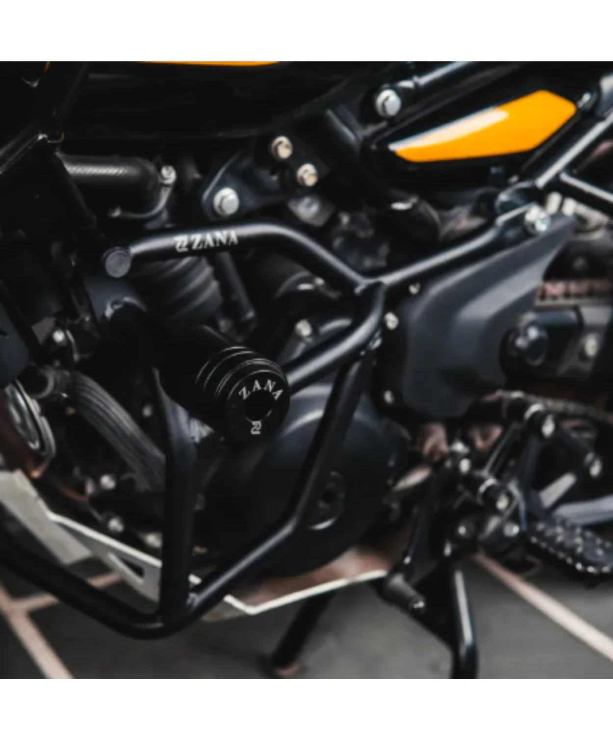Zana Crash Guard for Himalayan 450 with Slider Black Texture Mild Steel Type-1 - ZI-8433 - Image 2