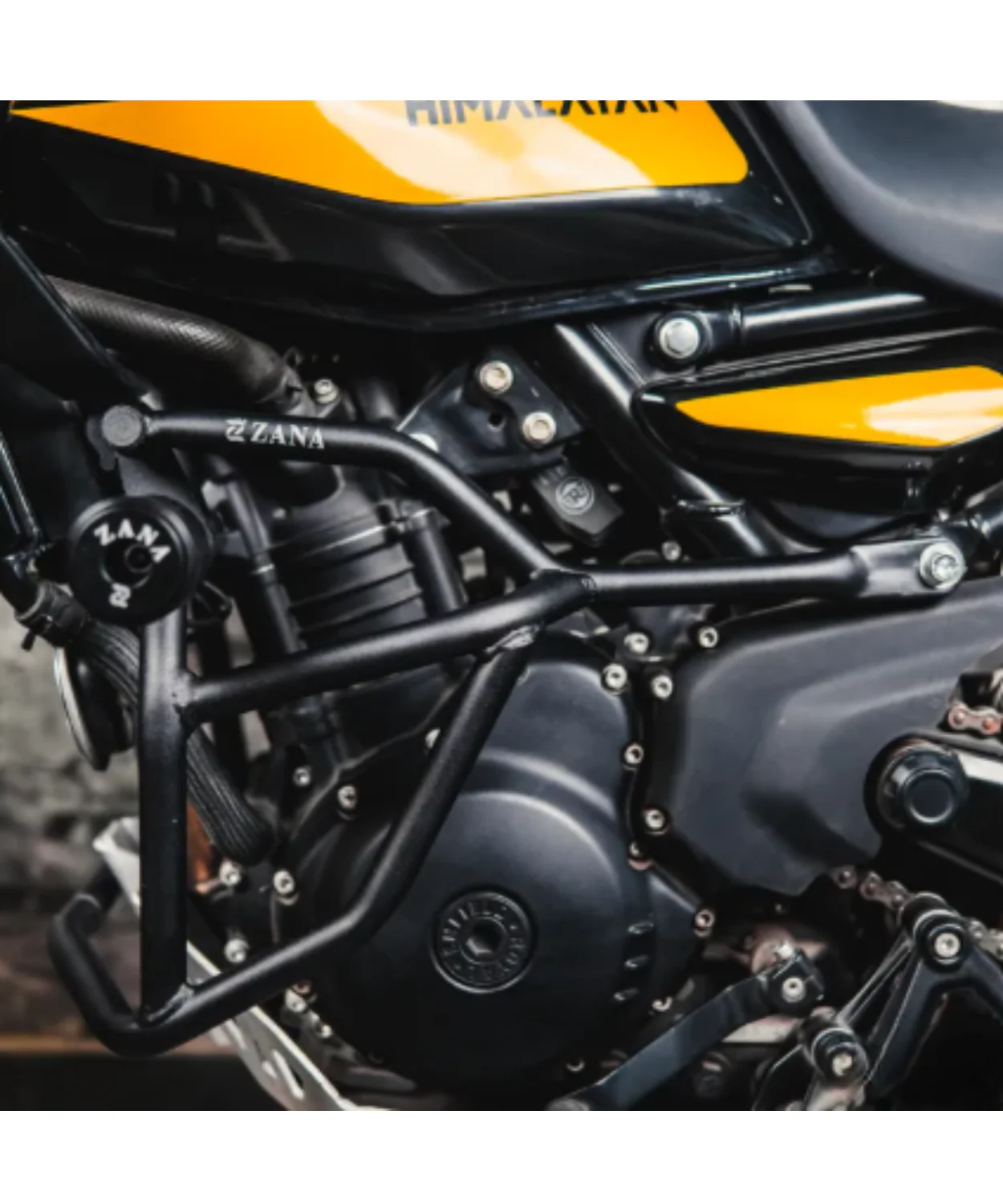 Zana Crash Guard for Himalayan 450 with Slider Black Texture Mild Steel Type-1 - ZI-8433 - Image 3