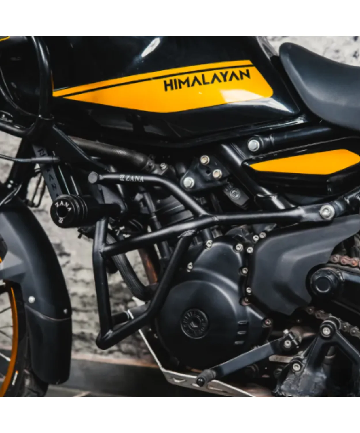 Zana Crash Guard for Himalayan 450 with Slider Black Texture Mild Steel Type-1 - ZI-8433 - Image 4