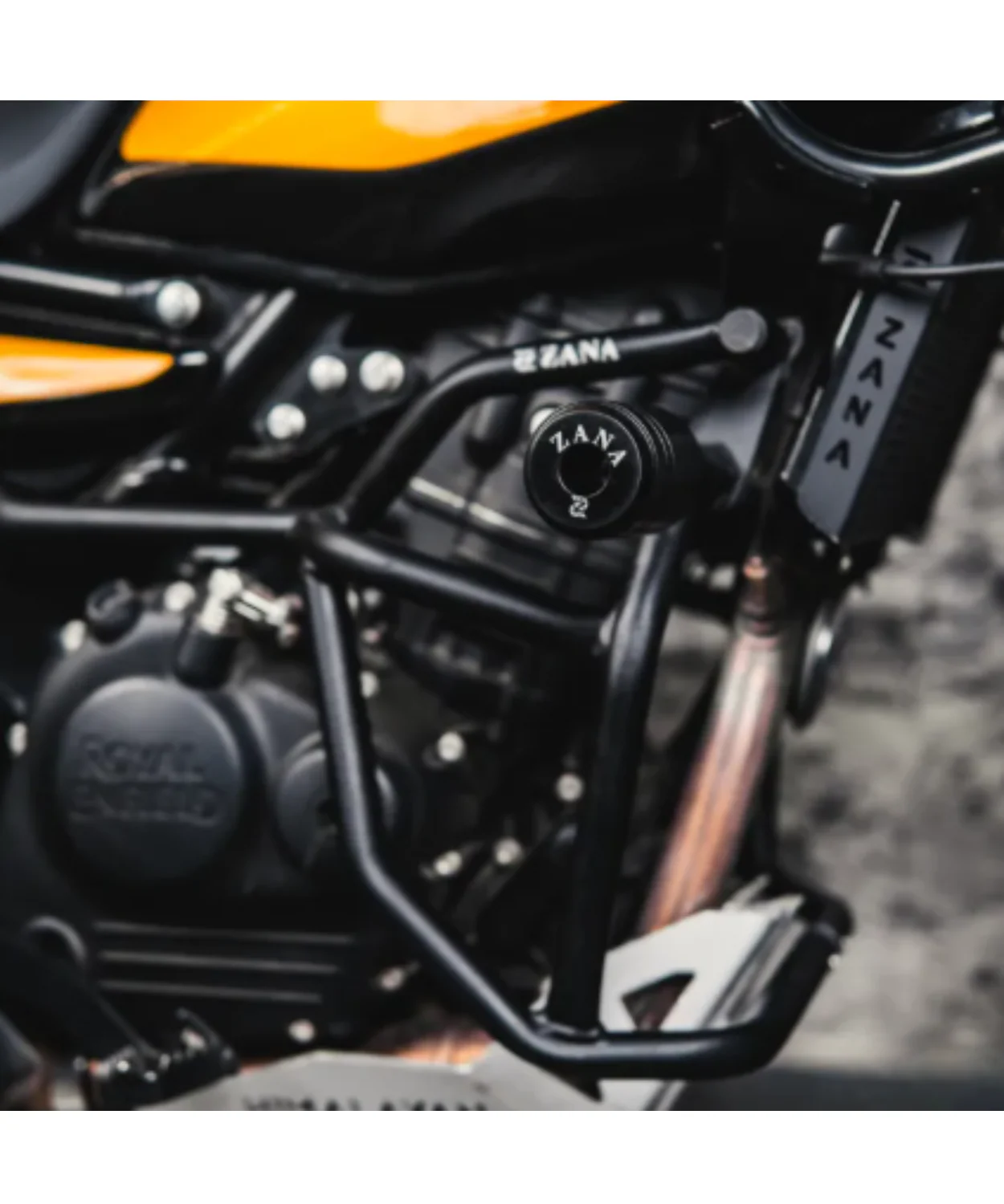 Zana Crash Guard for Himalayan 450 with Slider Black Texture Mild Steel Type-1 - ZI-8433 - Image 6