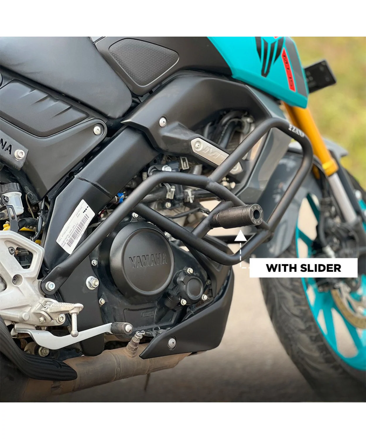 Zana Crash Guard with Slider Black for Yamaha MT 15 - ZI-8387 - Image 3