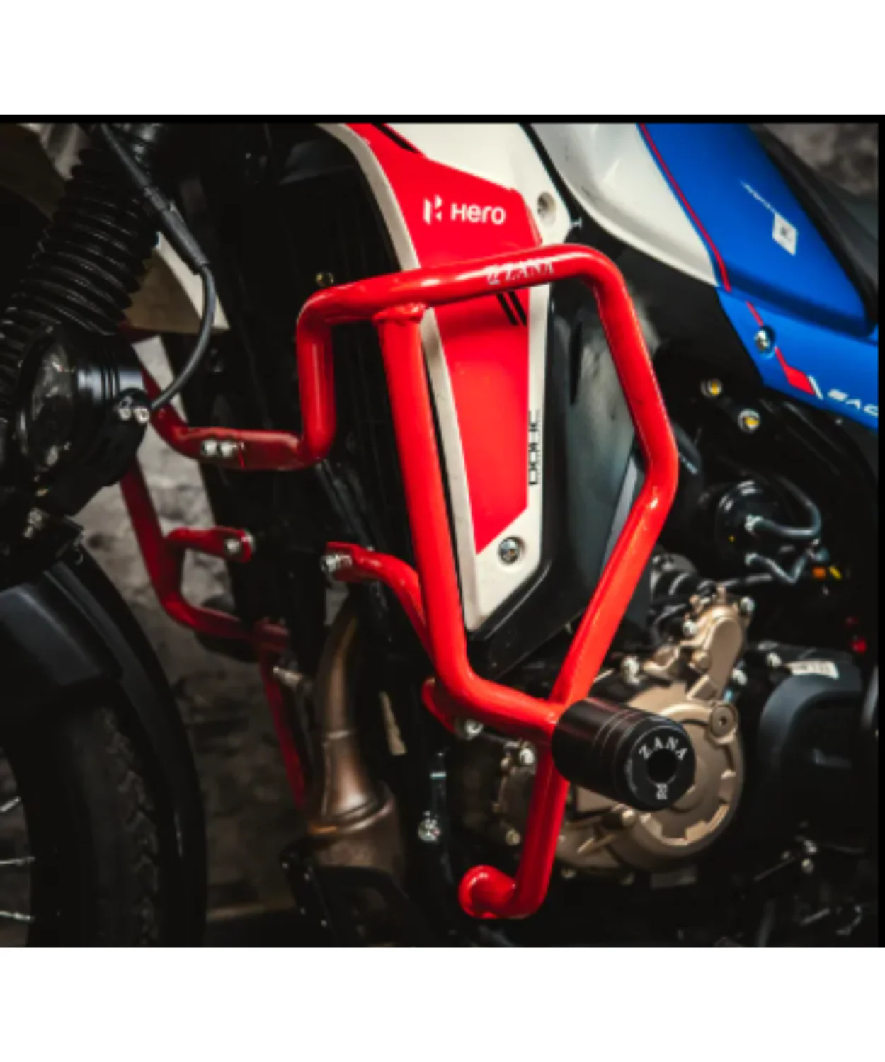 Zana Crash Guard with Slider for X-Pulse 210 - Red - ZI-8594