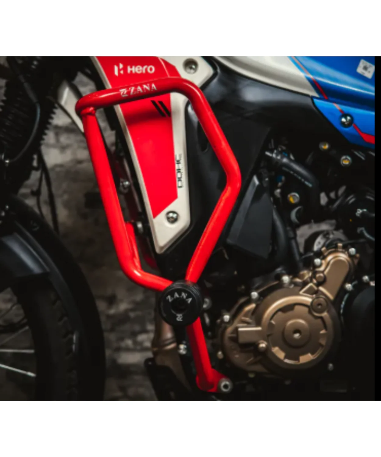 Zana Crash Guard with Slider for X-Pulse 210 - Red - ZI-8594 - Image 8