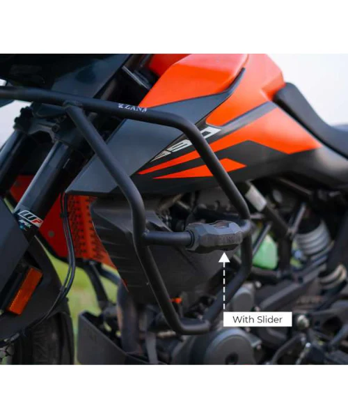 Zana Crash Guard With Slider Texture Matt Black for KTM 250/390 / 390 X ADV - ZI-7013 - Image 5