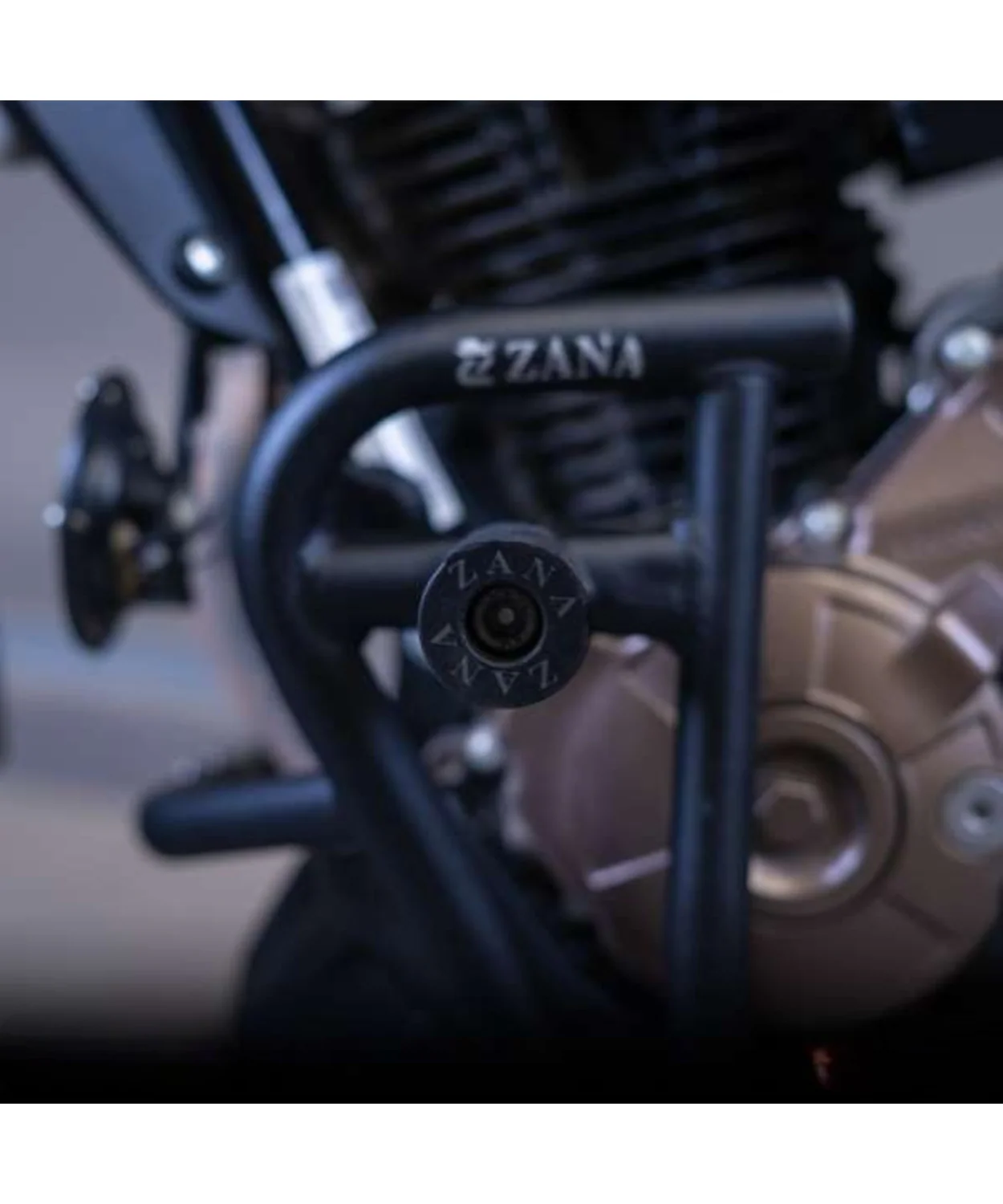 Zana Crash Guard with Slider Texture Matt Black Honda CB300F - ZI-8273 - Image 4