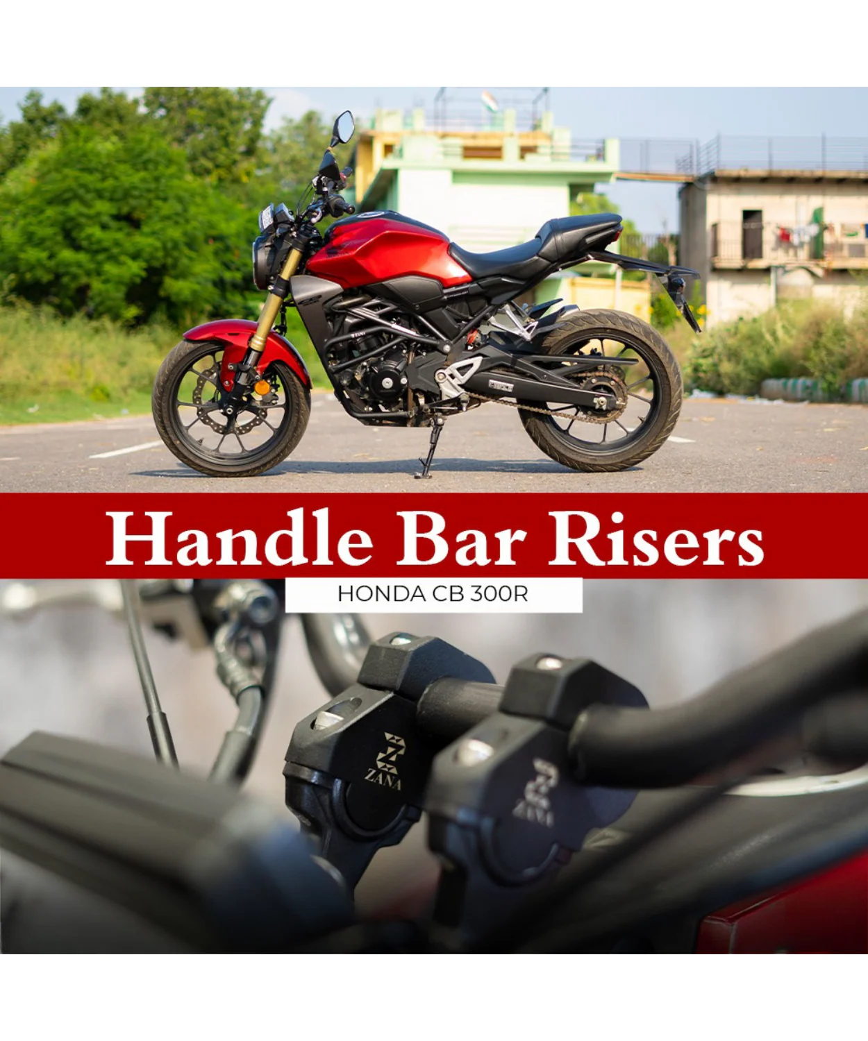 Zana Offset Handle Bar Riser Aluminum for CB300R - ZI-8356