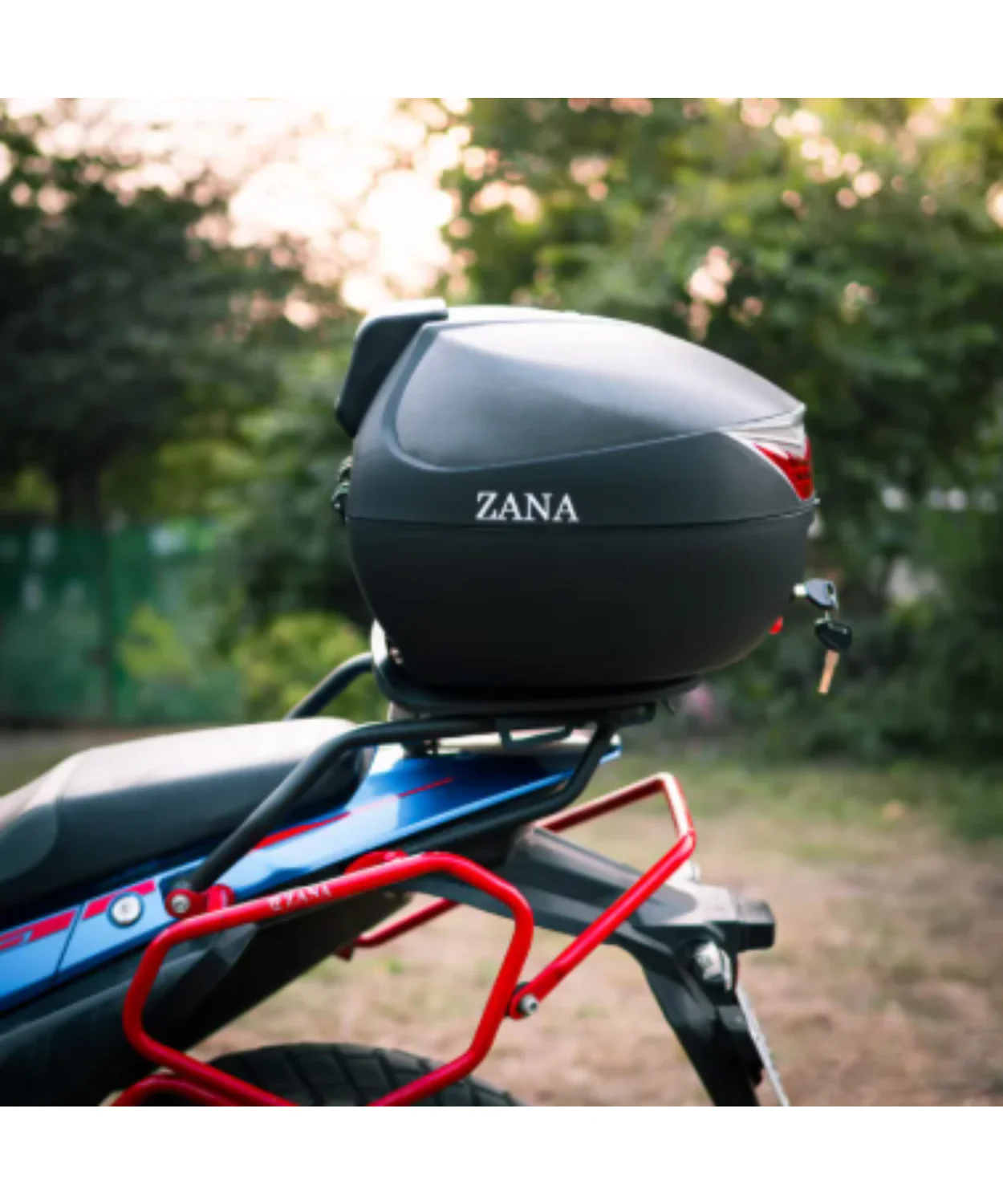 Zana Plastic Top Box 32L with Backrest - Black - ZI-TB-024 - Image 6