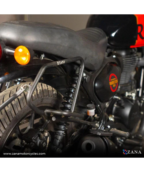 Zana Saddle Stay Mild Steel with Exhaust Shield Black For Royal Enfield Hunter 350 - ZI-8325 - Image 5