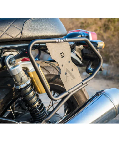 Zana Saddle Stay Ms With Exhaust Sheild and Jerry Can Mounting Texture Matt Black For GT/Interceptor 650 - ZI-8134 - Image 6