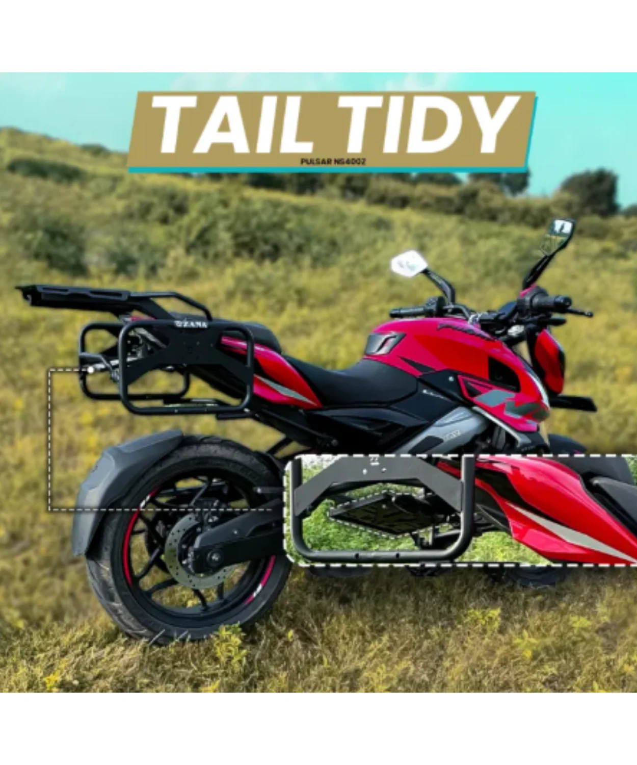Zana Tail Tidy for Pulsar NS400z -ZI-8518