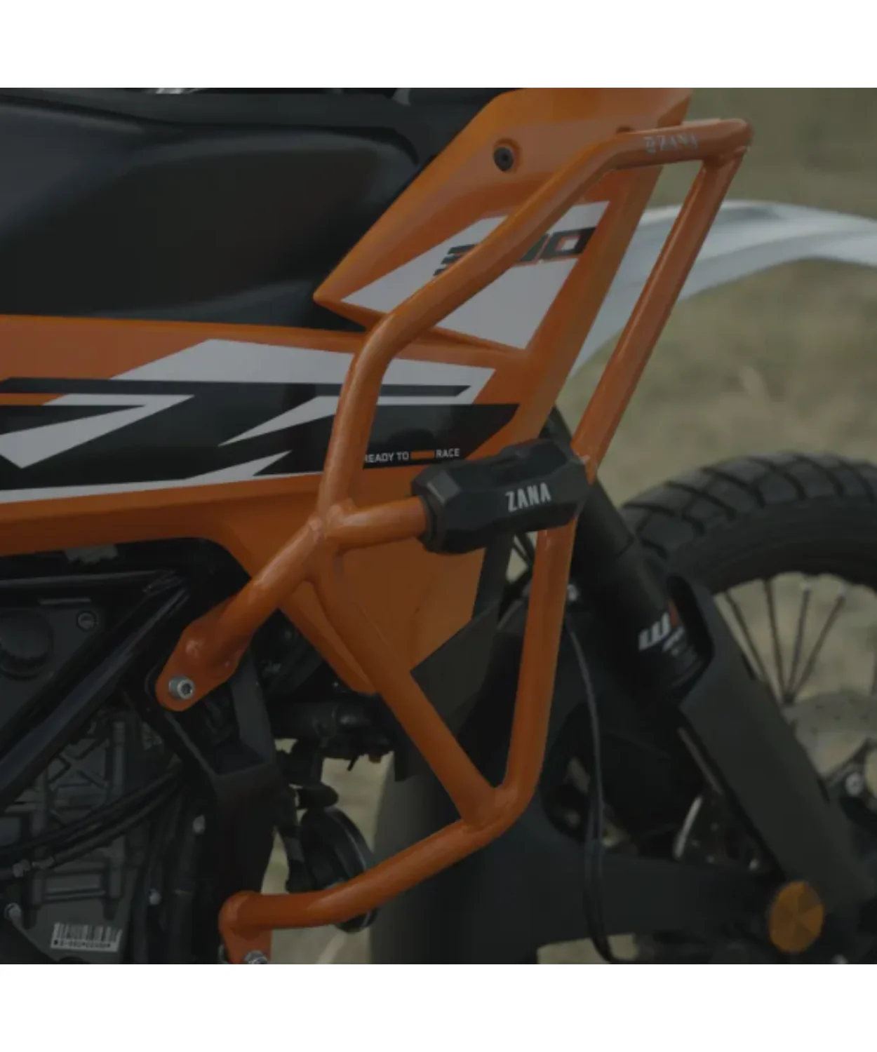 Zana Tank Guard Crash Guard With Puck Slider Orange for KTM ADV 390 2025 - ZI-8553 - Image 2