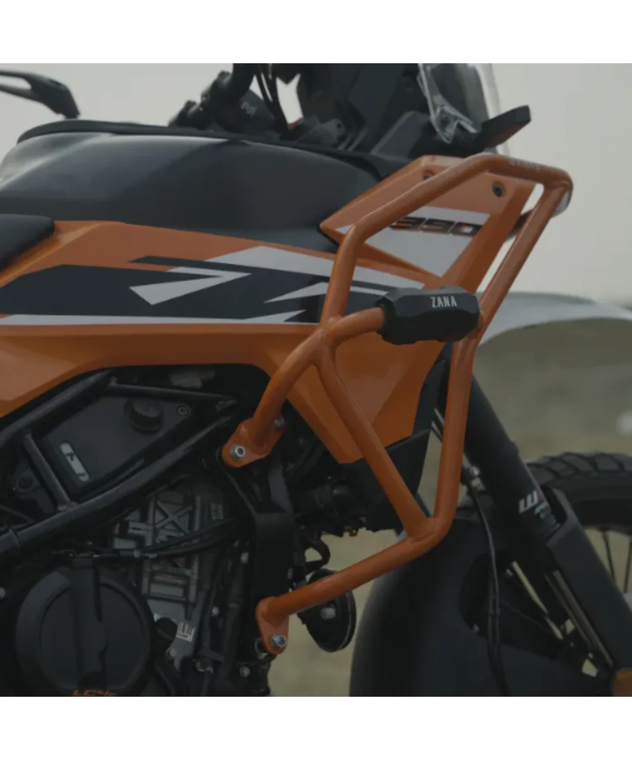 Zana Tank Guard Crash Guard With Puck Slider Orange for KTM ADV 390 2025 - ZI-8553 - Image 3