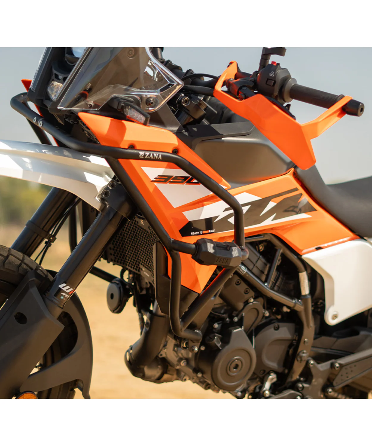 Zana Tank Guard / Crash Guard With Slider Puck Black for KTM ADV 390 2025 - ZI-8552 - Image 3