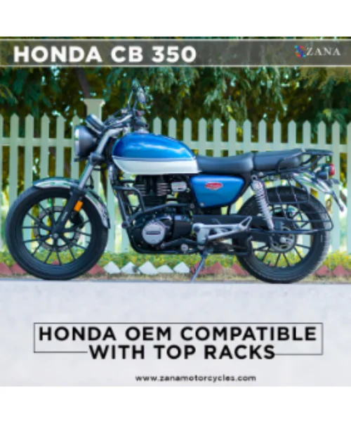 Zana Top Rack With Plate New W1 CB350 H'Ness Honda Split Seat / Single Seat Version - ZI-8130 - Image 3