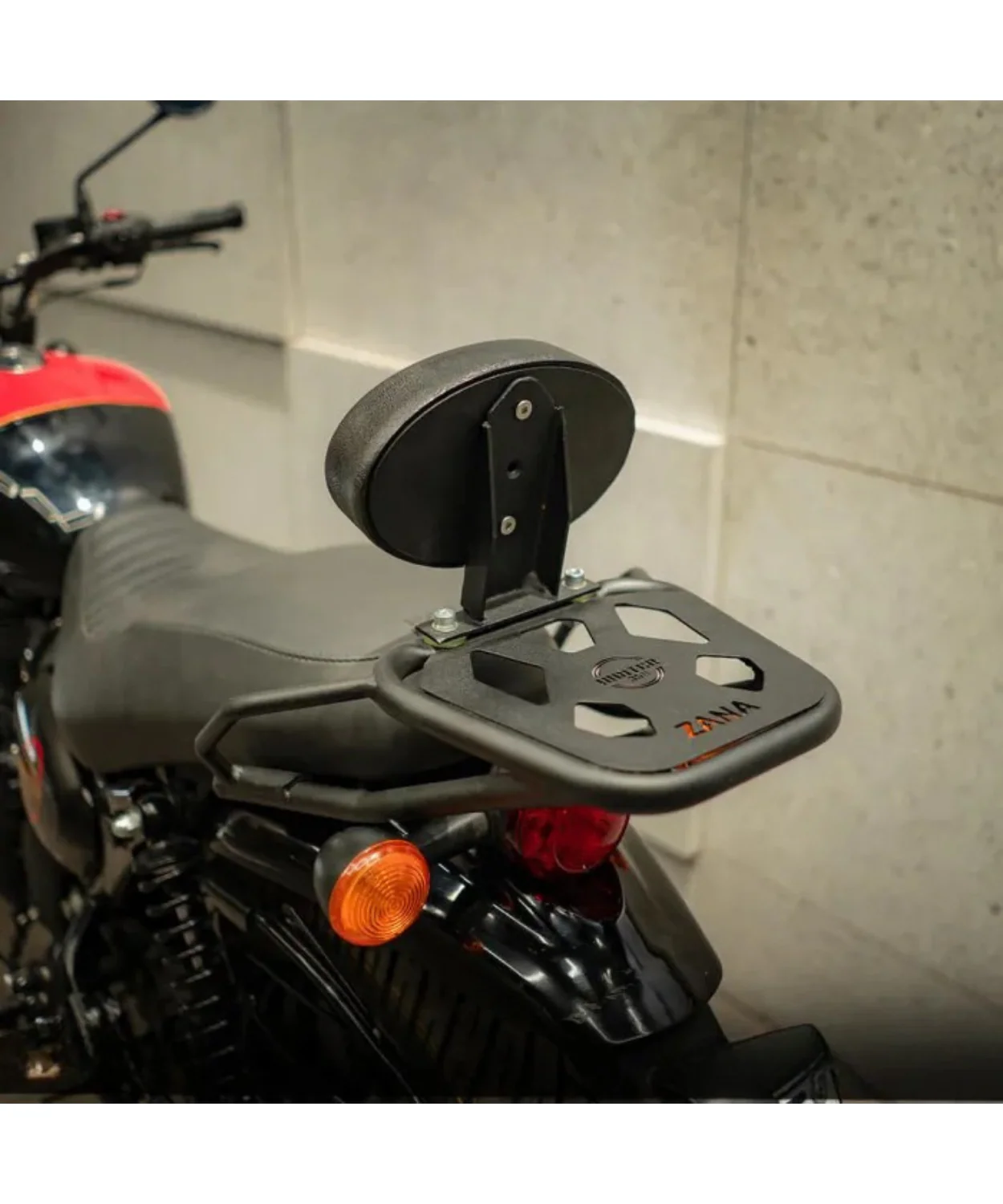 Zana Top Rack With Plate W-1 MS Compatible With Pillion Backrest for Royal Enfield Hunter 350 - ZI-8268 - Image 4