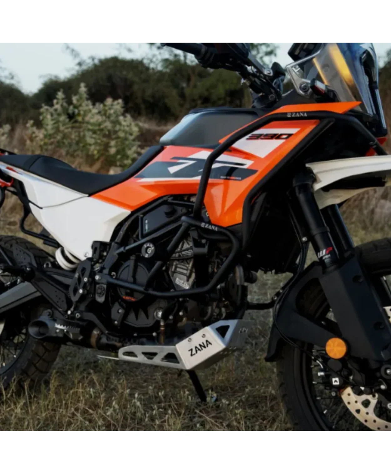 Zana Upper & Lower Crash Guard Combo Black With Round Slider for KTM ADV 390 2025 - ZI-8557 / ZI-8555 - Image 5